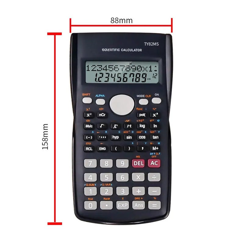 Scientific Calculators Math Calculator with 240 Multi-Functional Calculator 2 Lines LCD Display Ideal for Teachers College Students School Office Portable to Carry - Image 4