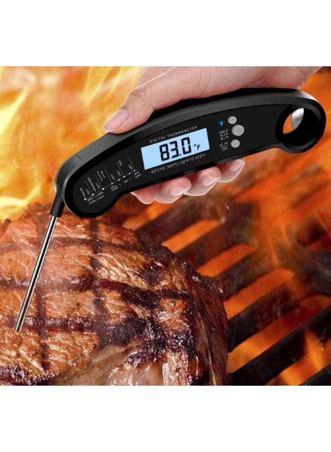 Waterproof Digital Meat Thermometer for Grilling with Ambidextrous Backlit & Thermocouple Instant Read Kitchen Cooking Food Thermometer for Candy Oil BBQ Smoker - Image 5