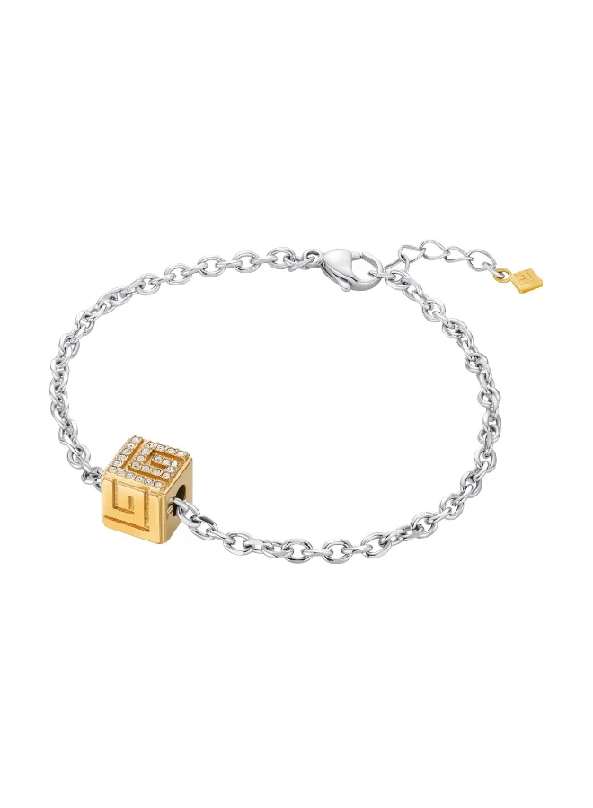 Guy Laroche Aline Silver & Gold Bracelet with Crystal for Women