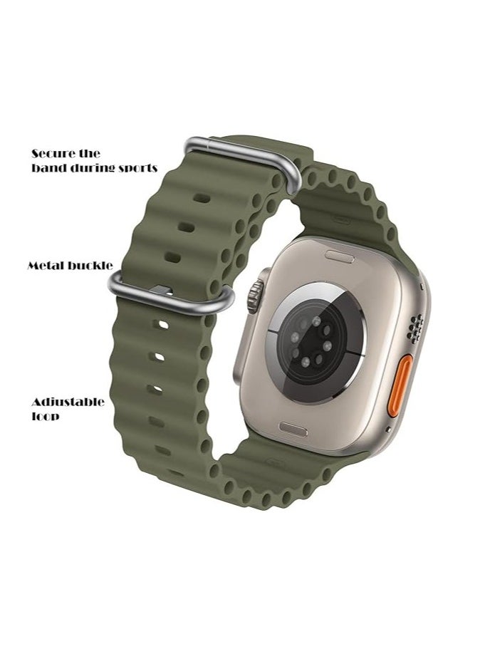 ten.tech - Ten Tech Silicone Band for Apple Watch 41mm 40mm 38mm, Waterproof Soft Silicone Sports Band for iWatch SE 8/7/6/5/4/3/2/1, - oily - Image 1