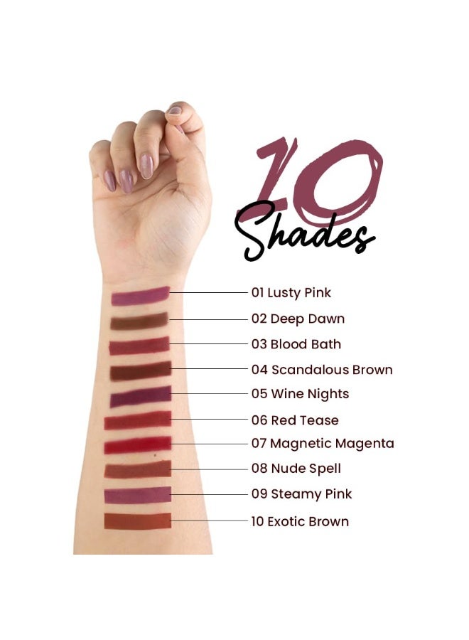 MARS Edge of Desire Lip Liner Set of 10 | One Swipe Smooth Application | Long Lasting & Travel Friendly Lip Pencil | Multicolor (Set-A) (1.4g x 10) - Image 5