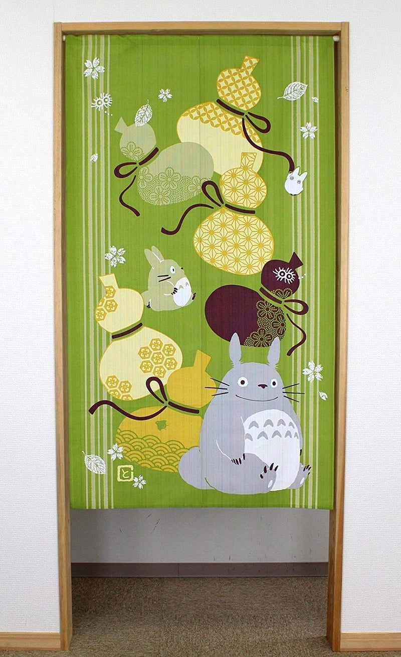 كوزموس Cosmos Studio Ghibli بلدي جارتي Totoro Noren (الستار الياباني) تجلب سلسلة حظ سعيد "" Gourd "" 85x150cm 10732 - Image 2