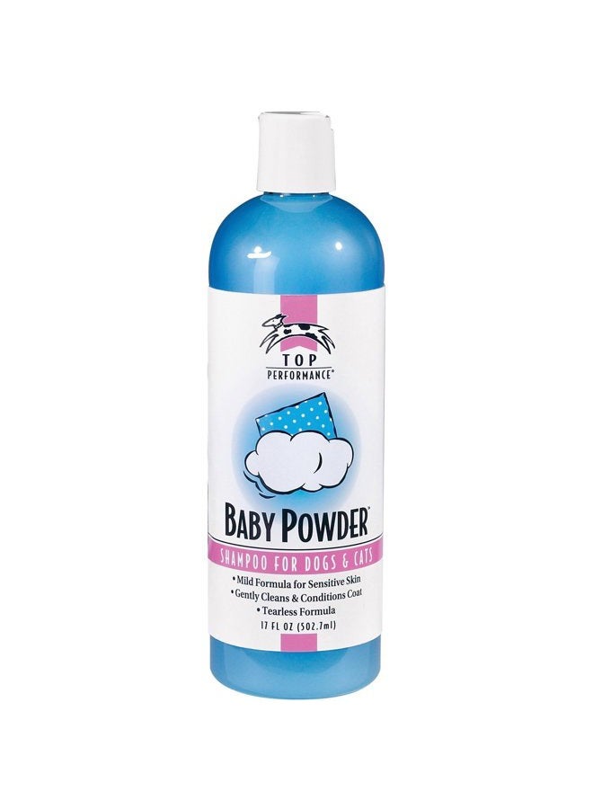 Top Performance Baby Powder Pet Shampoo in 17 Oz. Size for Bathing Puppies and Kittens – Helps Pets with Skin Conditions - Image 1