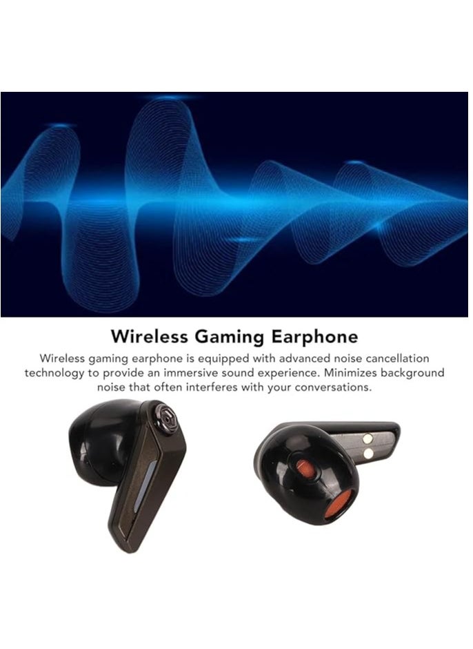 Jiawu Wireless Earbuds, B88 IPX4 Water Resistance Gaming Earbuds, Stylish & Noise Cancelling Headphones with LED Breathing Lights, Long Lasting Battery Life, Ergonomic Design (Orange)  - Image 5