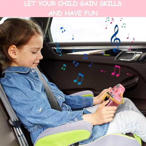 Chocozone Montessori Busy Board with Led Lights Travel Friendly Educational Gaming Console Preschool Toys for Kids Busy Board for Toddlers 1-3 Years (Pink) - Image 4