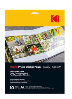 Kodak Photo Sticker Paper Glossy 120 gsm A4 size 10 sheets  - Image 2