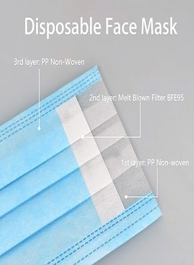 7Shield Disposable Surgical 3Ply Unisex Mask - Ultra Soft Fabric Wide Ear Loop, Comfortable, Inbuilt Plastic Coated Nose Pin, CE and ISO Certified, Convenient Box Pack of 50 (Medical Blue Color) - Image 5