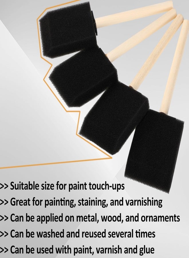Maxdot 100 Pack 2 Inch Foam Paint Brushes Bulk Foam Sponge Brushes with Wood Handle for Painting, Acrylics, Stains, Varnishes, Crafts - Image 4