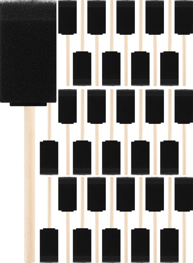 Maxdot 100 Pack 2 Inch Foam Paint Brushes Bulk Foam Sponge Brushes with Wood Handle for Painting, Acrylics, Stains, Varnishes, Crafts - Image 1