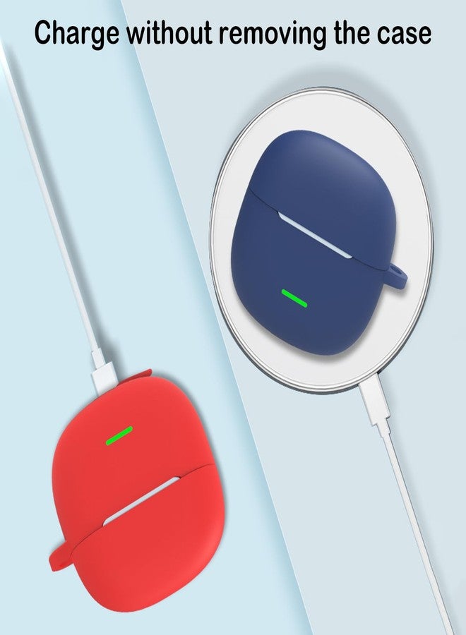 USTIYA حافظة USTIYA لسماعات Redmi Buds 6 Lite اللاسلكية غطاء حماية كامل الجسم من السيليكون الناعم مع سلسلة مفاتيح ملحقات السماعات فندا كارسكا (أسود) - Image 4