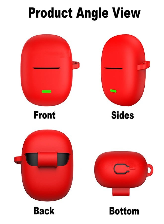 USTIYA حافظة USTIYA لسماعات Redmi Buds 6 Lite اللاسلكية غطاء حماية كامل الجسم من السيليكون الناعم مع سلسلة مفاتيح ملحقات السماعات فندا كارسكا (أسود) - Image 5