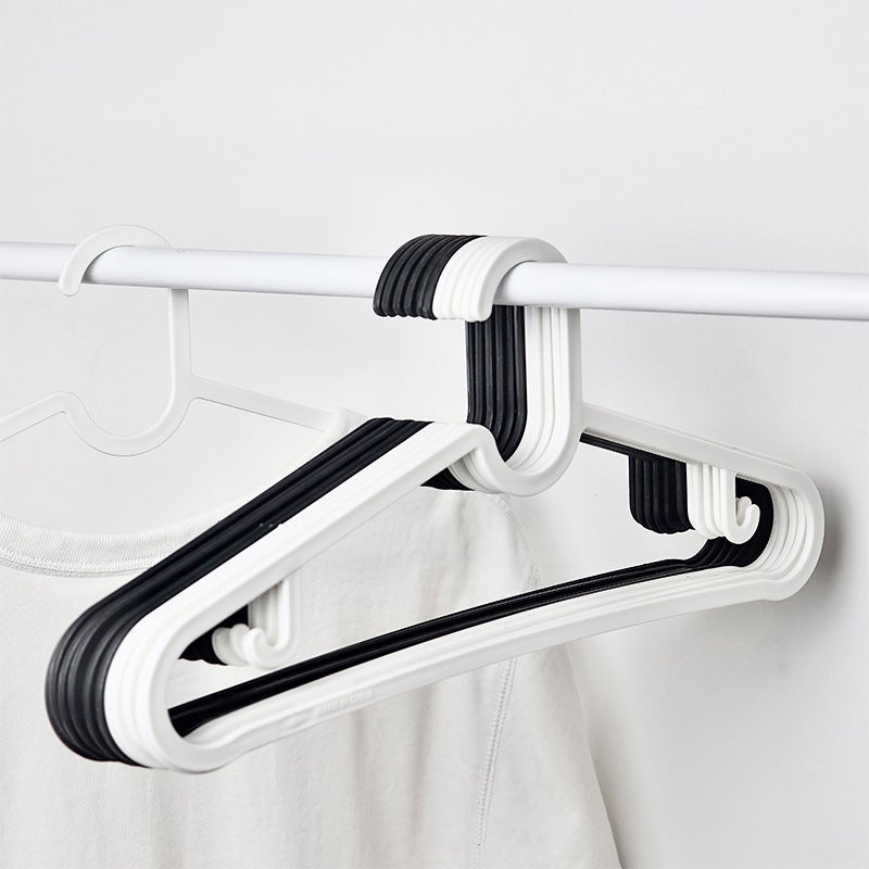 Clothing Hangers 10-Pack Black Thickened High-Quality Plastic - Non-Slip Design Clothing Racks - Seamless Finish Clothing Holders for Home, Store, Hotel and Dormitory - Image 4