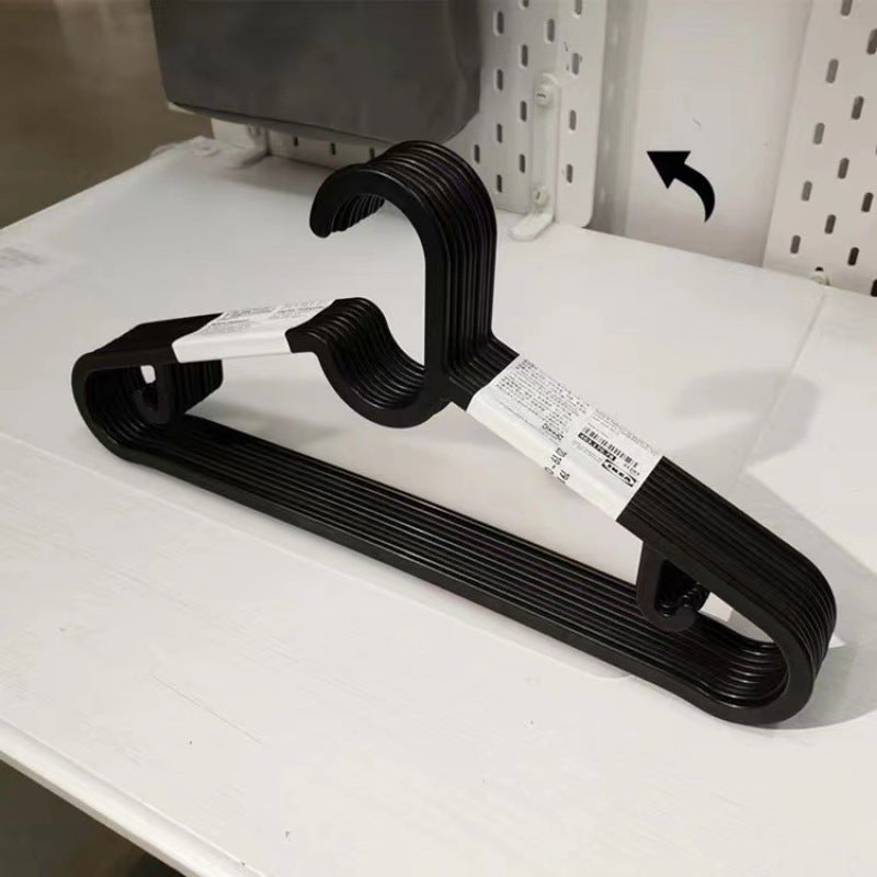 Clothing Hangers 10-Pack Black Thickened High-Quality Plastic - Non-Slip Design Clothing Racks - Seamless Finish Clothing Holders for Home, Store, Hotel and Dormitory - Image 3