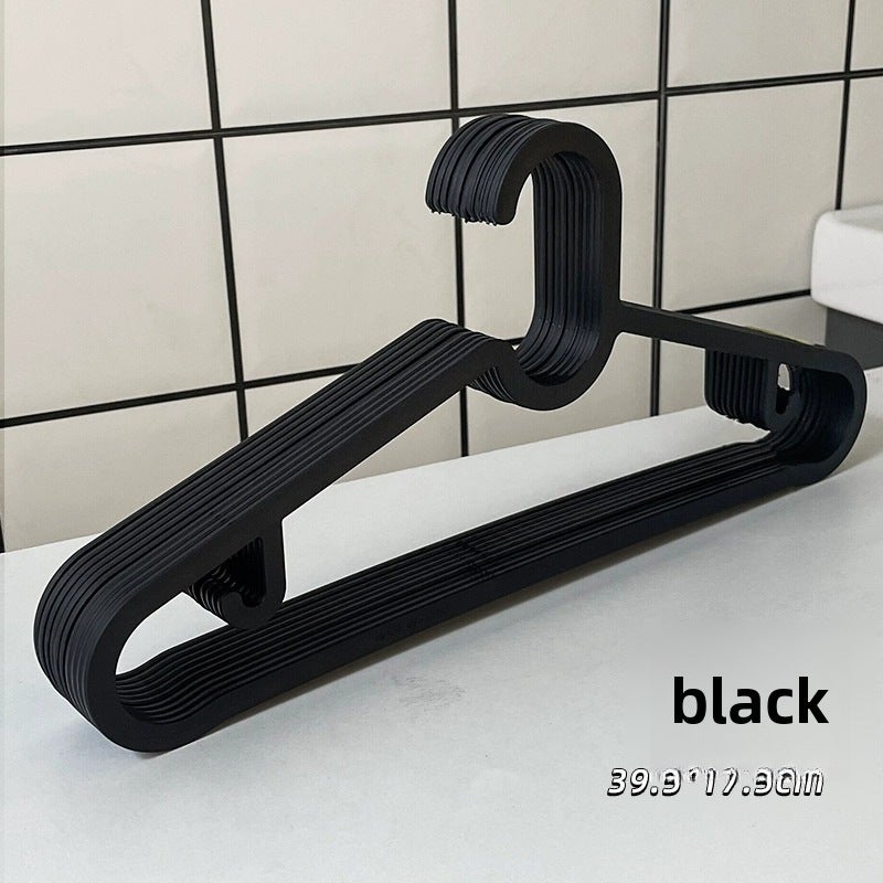 Clothing Hangers 10-Pack Black Thickened High-Quality Plastic - Non-Slip Design Clothing Racks - Seamless Finish Clothing Holders for Home, Store, Hotel and Dormitory - Image 1