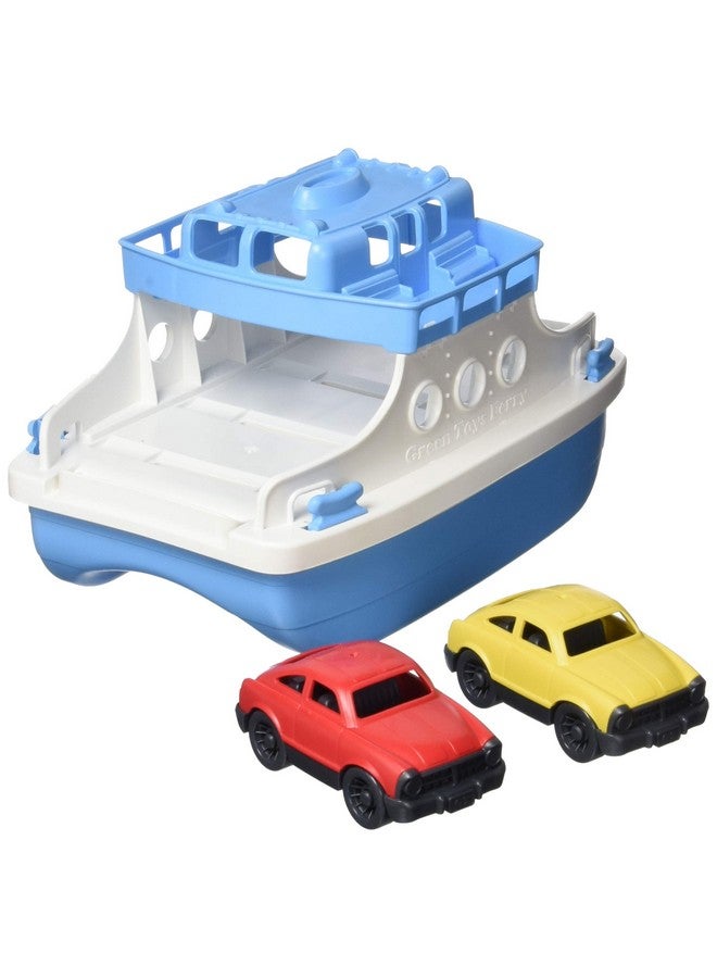 Green Toys Ferry Boat, Blue/White 4C - Pretend Play, Motor Skills, Kids Bath Toy Floating Vehicle. No BPA, phthalates, PVC. Dishwasher Safe, Recycled Plastic, Made in USA. - Image 2