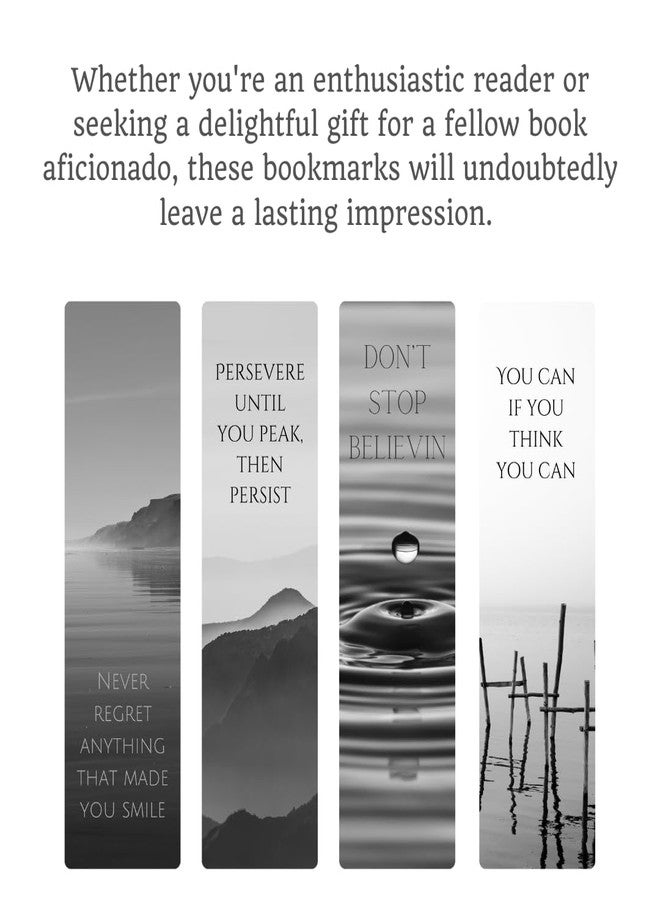 Classic Black and White Inspirational Bookmarks for Book Lovers | Set of 10 | Perfect for Novels and Gifting - Image 5