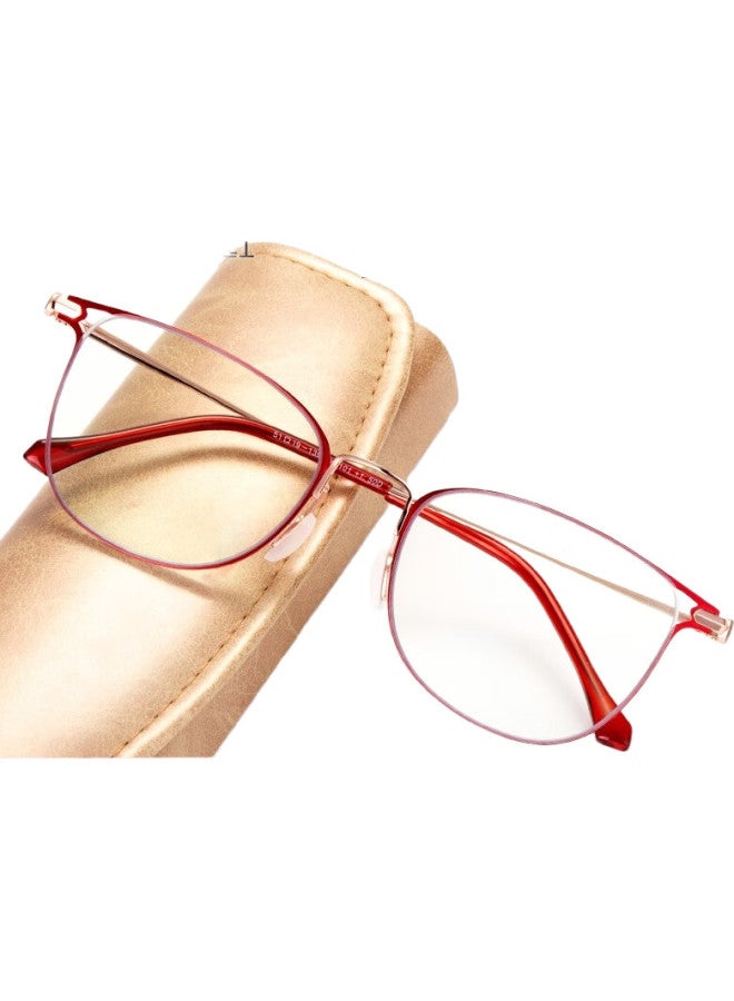 Sunset Red Progressive Reading Glasses For Women With High Definition Blue Light Blocking, Auto Focus, Ultra-Light Full Frame Reading Glasses Ax8101 +1.00 Strength - Image 3