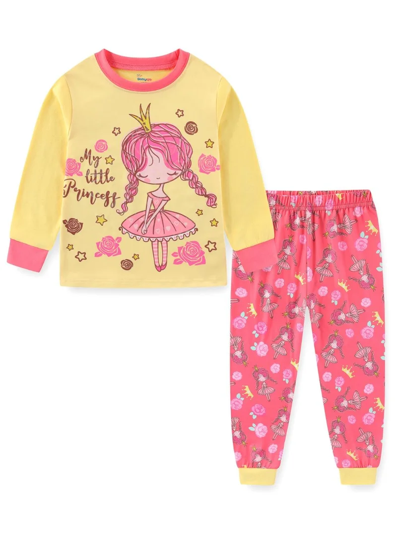 بيبي كلو Glow Little Princess Girls Cotton Pajama Night Set