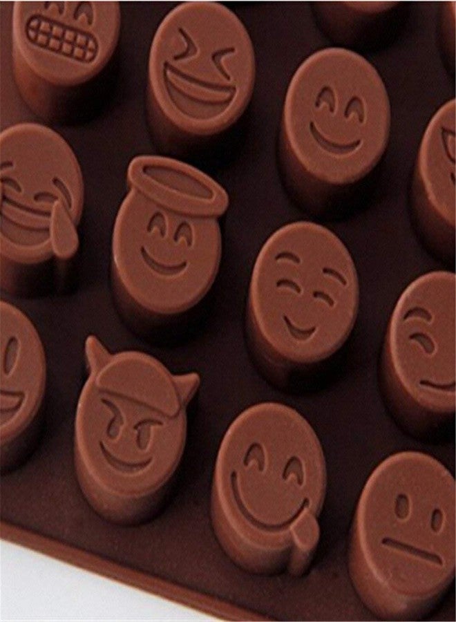 Glamaxy Silicon Emoji Shaped Chocolate Silicone Mold for Making Jelly, Ice, Fondant, Creative DIY's, Kitchen Tool Baking Accessory | Cake Baking Mold | Bakeware Chocolate Moulds (Pack of 1) - Image 2