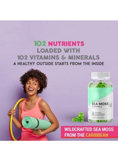 Daynee Sea Moss Gummies - Natural Irish Sea Moss and Bladderwrack with Burdock Gummy - 60 Gummies - Vegan - Thyroid, Healthy Skin, Keto Detox, Gut, Joint Support Alkaline Supplements  - Image 4