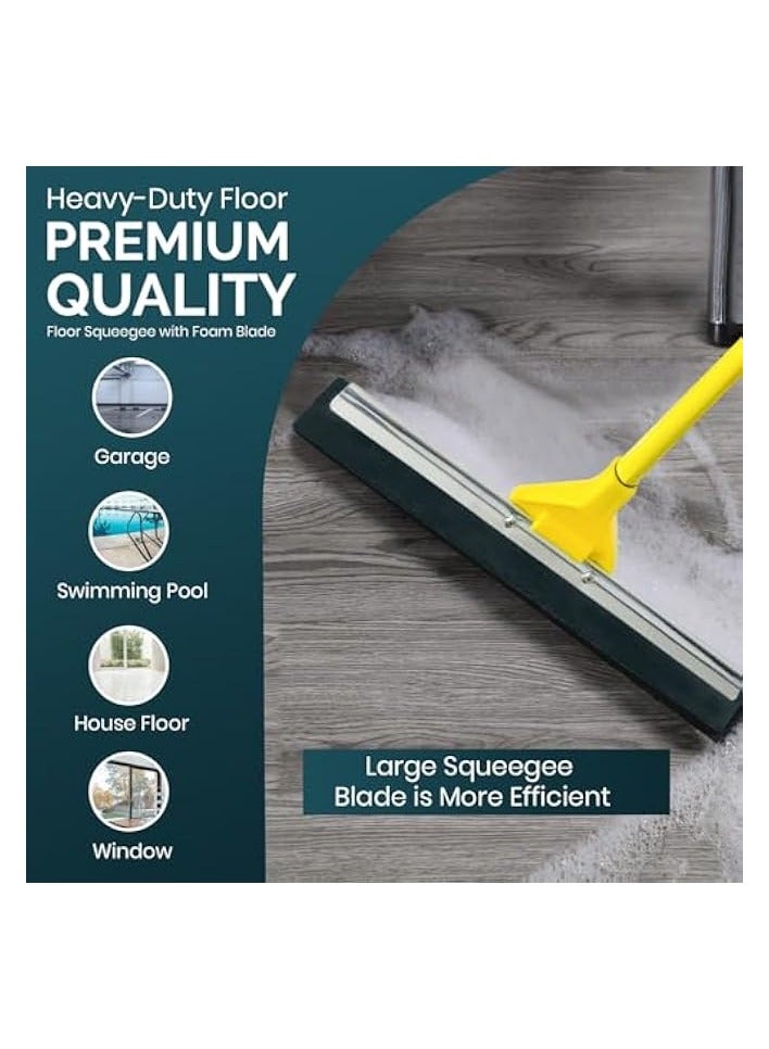 Green Tiger Wiper | Floor Wiper | Wiper for floor cleaning | Wiper bathroom floor wiper blades vileda wiper | Rubber Squeegee Broom with Long Handle – Ultimate Floor Wiper for Bathrooms - Image 4