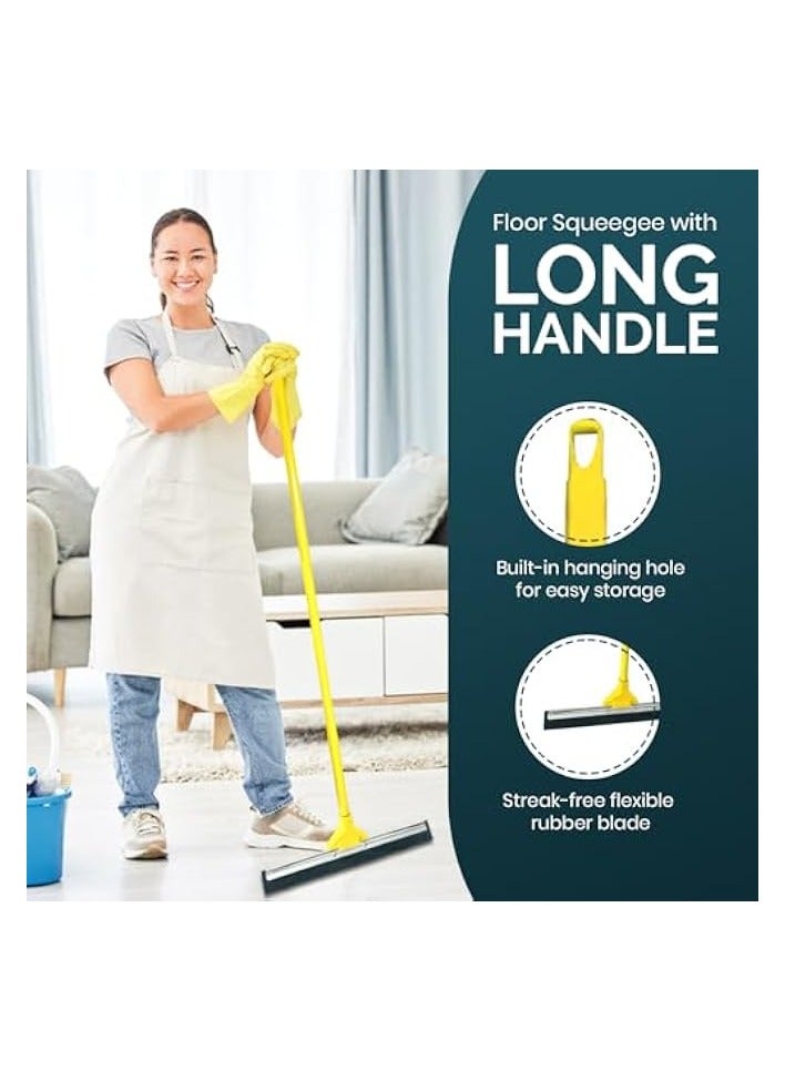Green Tiger Wiper | Floor Wiper | Wiper for floor cleaning | Wiper bathroom floor wiper blades vileda wiper | Rubber Squeegee Broom with Long Handle – Ultimate Floor Wiper for Bathrooms - Image 3