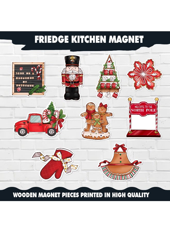 Christmas Fridge Magnets Set of 9 – Festive Decorative Magnets with Santa, Snowflakes, Christmas Trees & Holiday Designs for Refrigerator, Kitchen, and Home Décor, Perfect Seasonal Decorations for a Cozy Christmas Atmosphere - Image 2