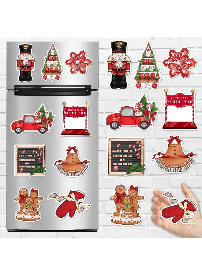 Christmas Fridge Magnets Set of 9 – Festive Decorative Magnets with Santa, Snowflakes, Christmas Trees & Holiday Designs for Refrigerator, Kitchen, and Home Décor, Perfect Seasonal Decorations for a Cozy Christmas Atmosphere - Image 1