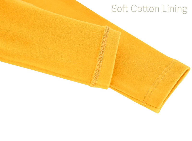 Lilax Girls' Basic Solid Full Length Cotton Soft Leggings (5T, Mustard) - Image 4