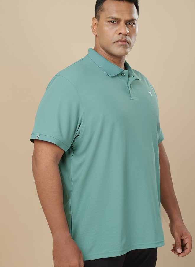 Technosport Men Plus Size Solid Polo - Image 2