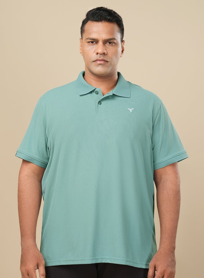 Technosport Men Plus Size Solid Polo - Image 1