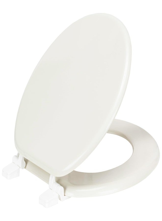 PREMIUS Wood Toilet Seat By PREMIUS, Standard Round, 17 Inches, MDF Wood Construction, Solid Color Design, Durable Plastic Hinges, Easy Installation, Comfort Seat, Smooth Finish, Easy to Clean (Beige) - Image 1