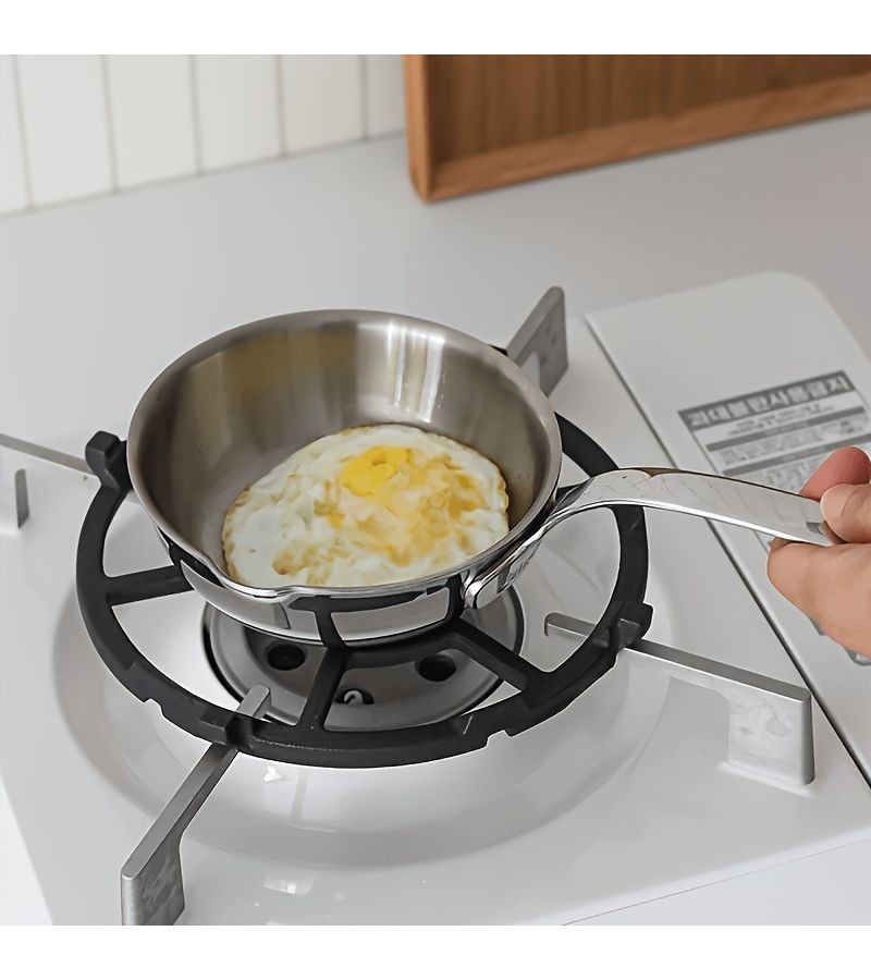 High Quality Stainless Steel Small Frying Pan 4.72 Inch Mini Egg Pan Non Stick Long Handle Saucepot For Heating Pouring Oil Milk Butter - Image 4