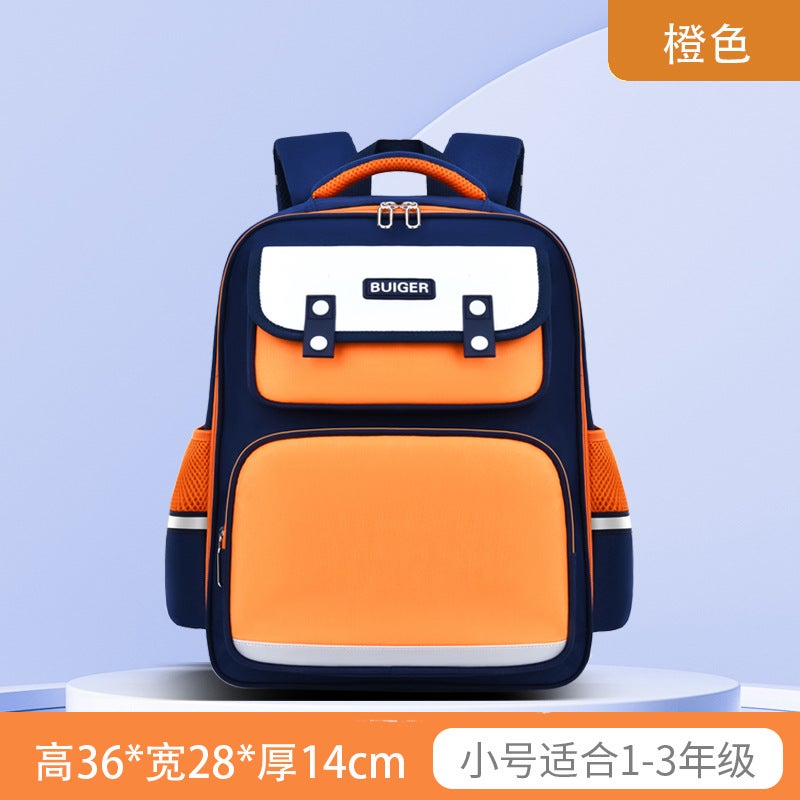 Large Capacity Backpack For Primary School Boys Girls Suitable For Kindergarten Training Class Children small orange 