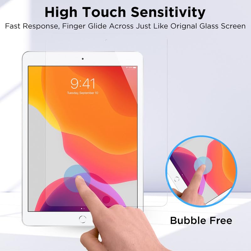 Robustrion Tempered Glass Screen Protector for iPad 10.2 inch 9th Gen Generation 2021 8th Gen 2020 7th Gen 2019 - Image 5
