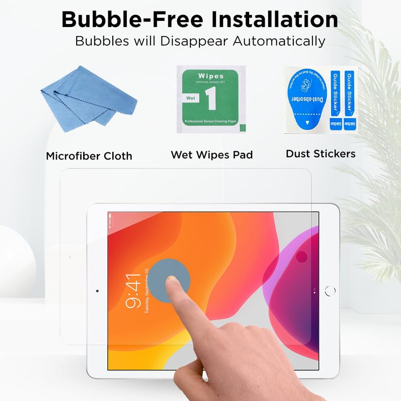 Robustrion Tempered Glass Screen Protector for iPad 10.2 inch 9th Gen Generation 2021 8th Gen 2020 7th Gen 2019 - Image 3