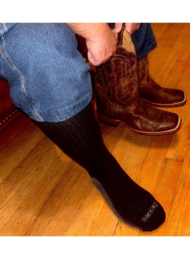 Dickies Mens Multi-pack Dri-tech Moisture Control Boot-length Socks, Black (12 Pairs), 6-12 US - Image 4