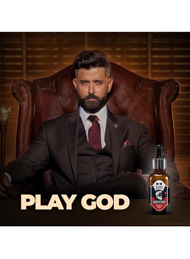 BEARDO Beardo Godfather Lite Beard and Moustache Oil (30 ml x Pack of 2) | Beard Oil for men | Non-Sticky, Light; Almond Oil, Aloe vera, Vitamin E, Shiny Nourished Beards - Image 2