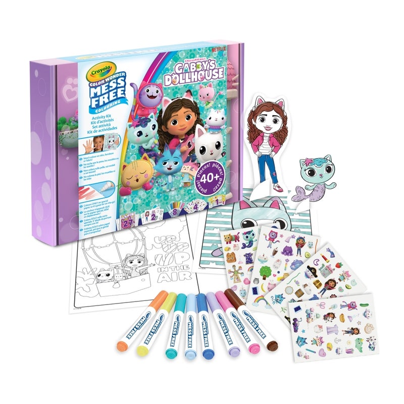 Crayola Gabby’s Dollhouse Color Wonder Mess Free Coloring Activity Kit - Image 2