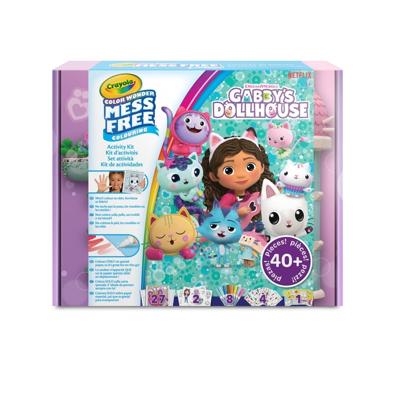 Crayola Gabby’s Dollhouse Color Wonder Mess Free Coloring Activity Kit - Image 1