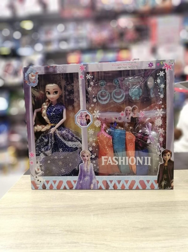 Fashion Fairy Doll Set with Starry Blue Dress and Accessories, Ages 3 and Up