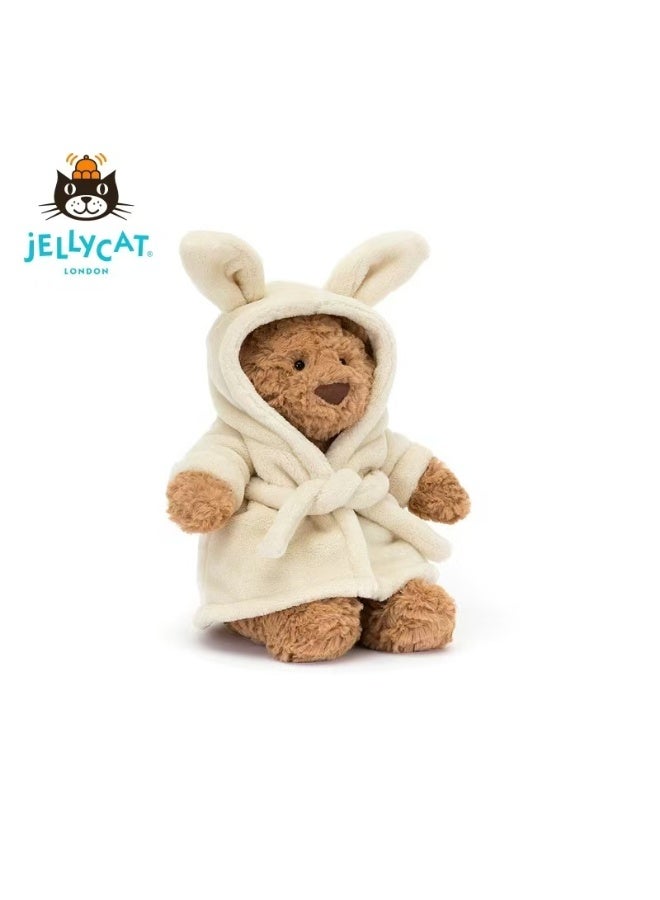 جيليكات Jellycat معطف حمام برشلونة الدب القشف لعب تيدي الدب دمية دمية هدية السنة الجديدة - Image 2