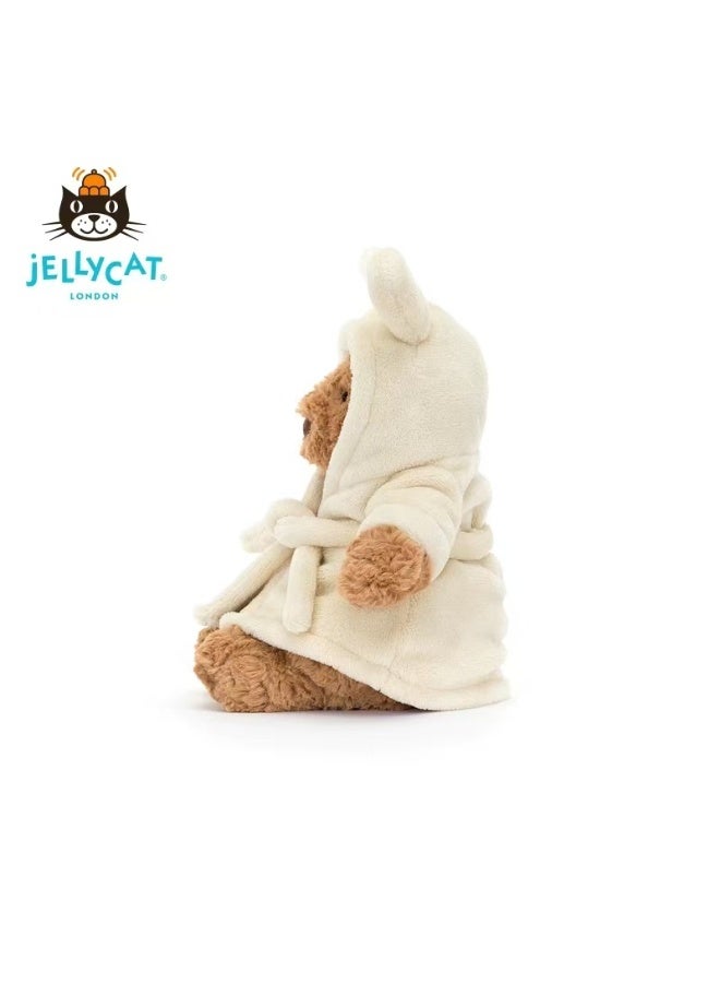 جيليكات Jellycat معطف حمام برشلونة الدب القشف لعب تيدي الدب دمية دمية هدية السنة الجديدة - Image 4
