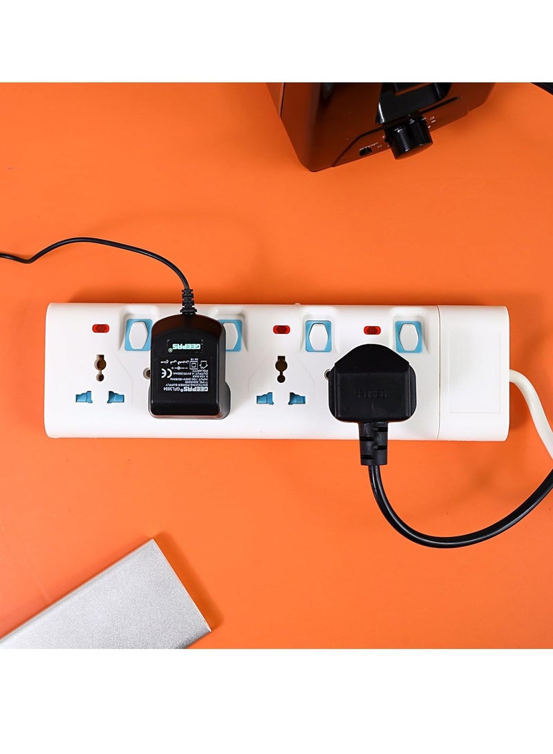 3-Way Extension Socket 13A – Child Safe, Extra Long Cord, Over Current Protection | Ideal for All Electronic Devices, White - Image 2