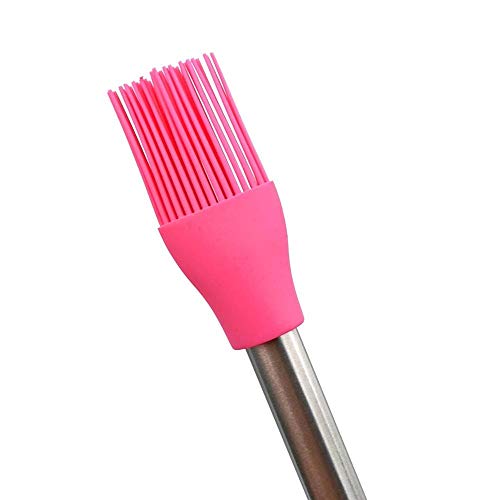 THW Silicone Spatula Pastry Oil Brush Set Heat Resistant and Non-Stick for Cooking, Baking and Mixing with Stainless Steel Handle - Image 2