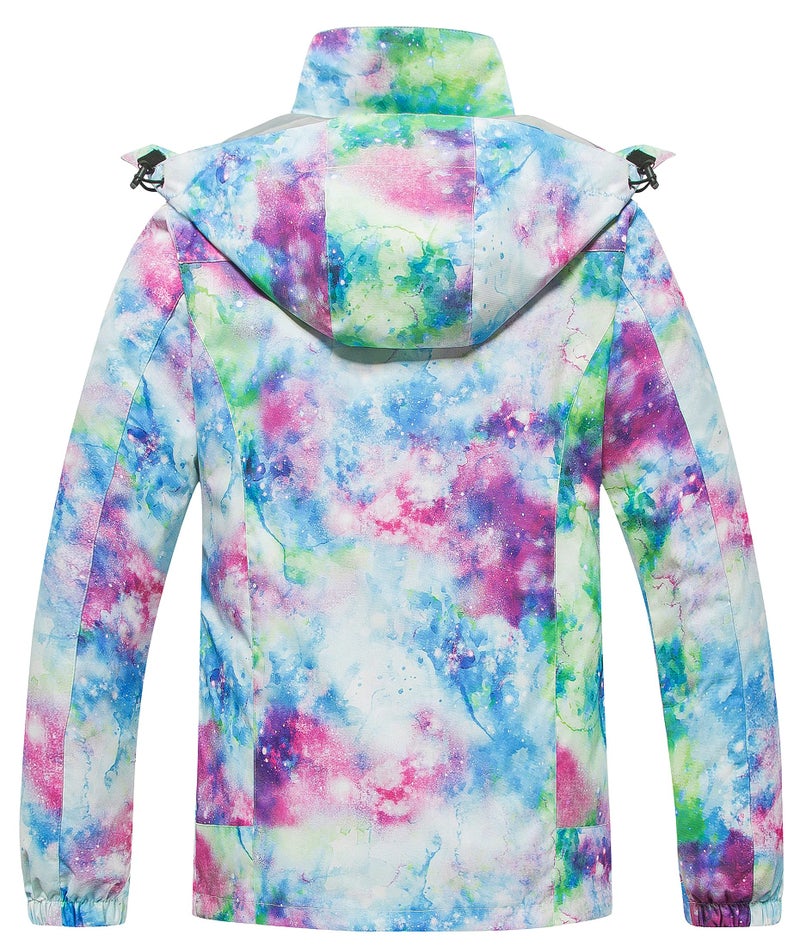 CREATMO US Women's Waterproof Ski Jacket Winter Snow Coat Hooded Raincoat Star M - Image 2