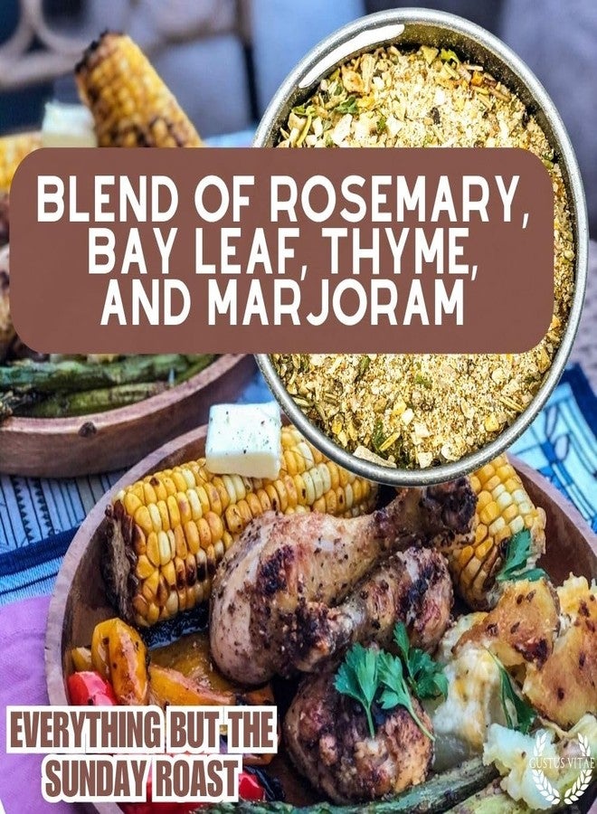 GUSTUS VITAE Everything But the Sunday Roast Seasoning | Gourmet Spice Blend | Non GMO, All Natural | Handmade in Small Batches in USA | Artisanal Seasoning Mix | Magnetic Tin | GLP-1 Friendly | Sustainably Sourced Rub | Ultra Premium | Gustus Vitae - Image 4
