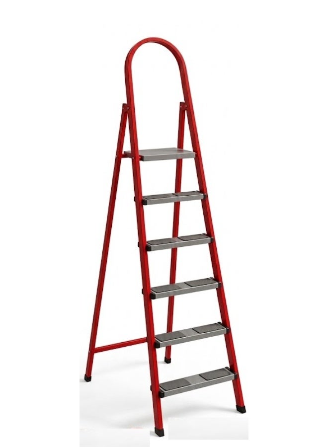 6 Step Ladder Red-Yellow 8000grams - Image 1