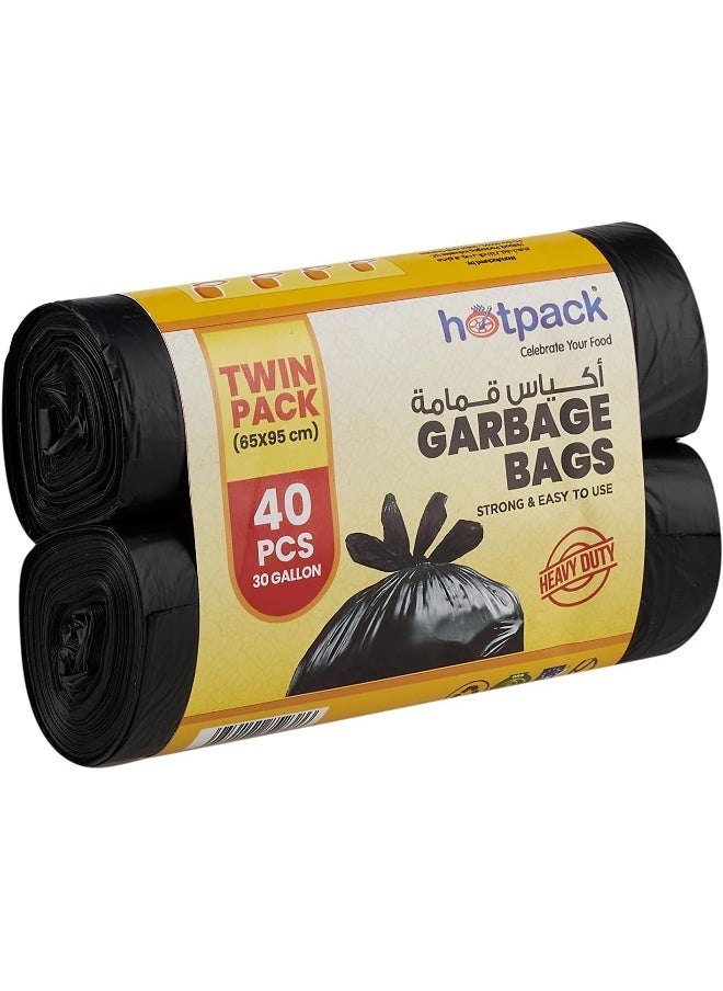 Hotpack - حزمة أكياس قمامة حجم اقتصادي 65X95 سم 20 قطعة × 2 لفة - Image 1