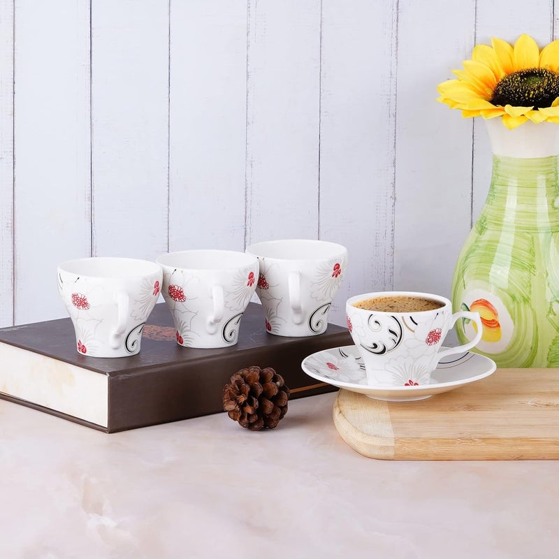 Dandy lines England by DATA Dandy Lines Liza Blossom Bliss Bone China Tea Cups Mugs and Saucer Set for Tea Coffee 6 Plates and 6 Cups 53013 Pack of 12 - Image 3